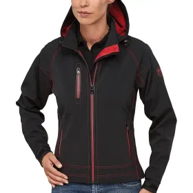 Damen Softshelljacke &quot;TWOTONE TECH&quot; L, schwarz/rot