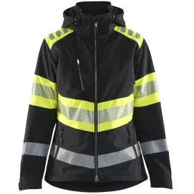 Damen Warnschutz Softshelljacke Kl. 1 &quot;4404&quot; M, schwarz/gelb