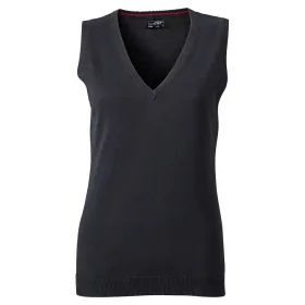 Damen V-Neck Pullunder &quot;JN656&quot; XL, black