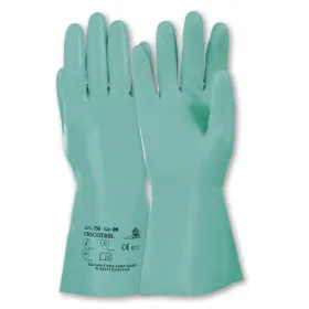 Nitril Chemiekalienhandschuhe &quot;TRICOTRIL® 736&quot; grün 9 (L)