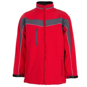 Softshelljacke &quot;PLALINE&quot; rot/schiefer/schwarz, XXL