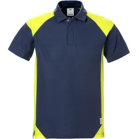 Polo-Shirt &quot;7047 PHV&quot; Fusion Skarup mit UV-Schutz L, marine/gelb