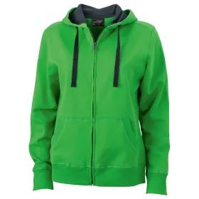 Damen Kapuzen Sweatjacke &quot;JN594&quot; M, green