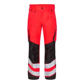 Warnschutz Bundhose &quot;2545-319&quot; Safety leicht Kl. 2 50, rot/schwarz