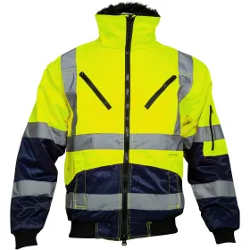 Warnschutz Pilotenjacke 4-in-1 &quot;AGATHA&quot; 0962 Essential XXL, gelb/marine