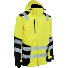 Warnschutz Stretch Regenjacke &quot;186003R&quot; Visible L, gelb/schwarz