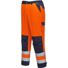 Warnschutz Bundhose &quot;LYON&quot; orange/marine, XL