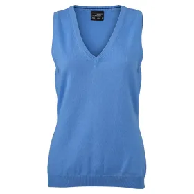 Damen V-Neck Pullunder &quot;JN656&quot; S, glacier-blue