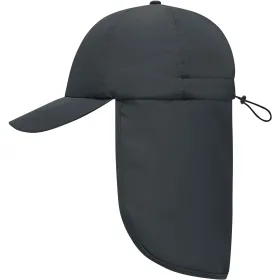 Basecap UV-Schutz &quot;MB6243&quot; mit Nackenschutz carbon
