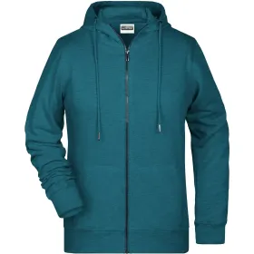 Damen Zip Hoody &quot;8025&quot; XL, petrol-melange