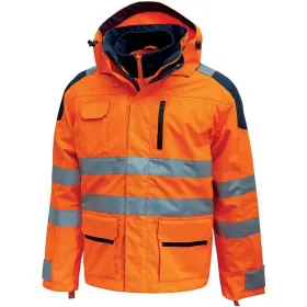 Warnschutz Winterparka 3in1 &quot;BACKER&quot; Orange, S (DE size: XS)