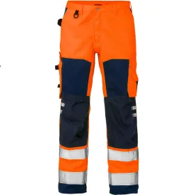 Warnschutz Bundhose &quot;2026 PLU&quot; Kl. 2 orange/marine, C50