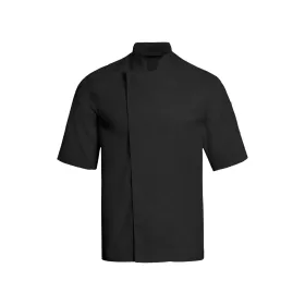 Herren kurzarm Kochjacke &quot;5562&quot; L, schwarz