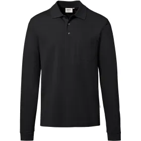 Langarm Pocket-Polo-Shirt &quot;TOP&quot; 809 XXL, schwarz