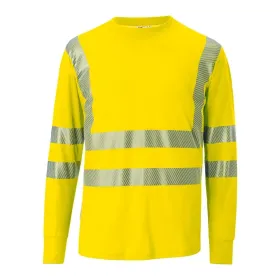 Warnschutz Longsleeve-Shirt &quot;REFLECTIQ&quot; UV-Schutz warngelb, XS