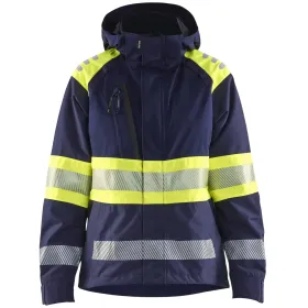 Damen Warnschutz Regenjacke Kl. 1 &quot;4430&quot; S, marine/gelb