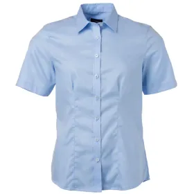 Damen Kurzarm Bluse &quot;JN683&quot; light-blue, XL