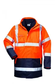 Warnschutz-Parka 4-in-1 &quot;TRAVIS&quot; orange/marine 3XL