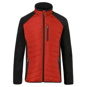 Hybrid-Steppjacke &quot;1342&quot; WEATHER mittelrot/dunkelgrau, XL