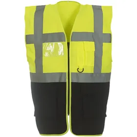Warnweste / Kennzeichnungsweste &quot;YK801&quot; L, gelb/schwarz