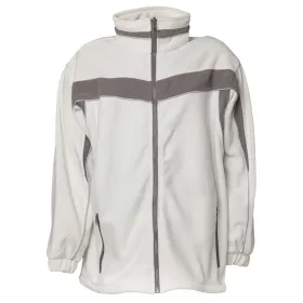 Fleecejacke &quot;PLALINE&quot; 4XL, weiß/zink