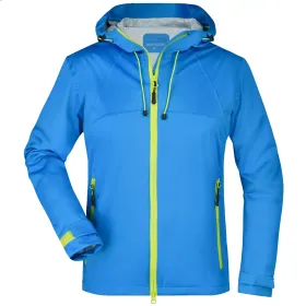 Damen Ultralight Regenjacke &quot;JN1097&quot; XL, aqua/acid-yellow