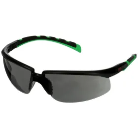 Schutzbrille Solus™ S2030ASP-BLK schwarz/grüne Bügel, graue Scheibe, IR 3.0 