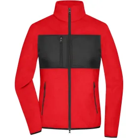 Damen Fleecejacke &quot;JN1311&quot; L, red/black