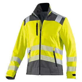 Warnschutz Softshelljacke &quot;REFLECTIQ&quot; L, warngelb/anthrazit