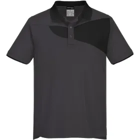 Polo-Shirt &quot;PW210&quot; PW2 L, grau/schwarz