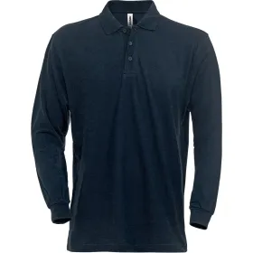 Langarm Polo-Shirt &quot;1722 PIQ&quot; dunkelblau, XS