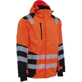 Warnschutz Stretch Regenjacke &quot;186003R&quot; Visible L, orange/schwarz