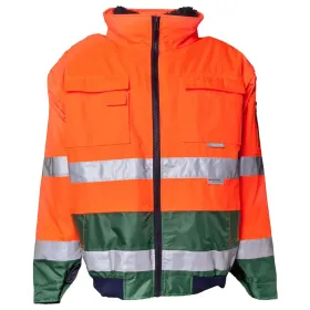 Warnschutz Comfort-Jacke &quot;KONTRAST&quot; L, orange/grün