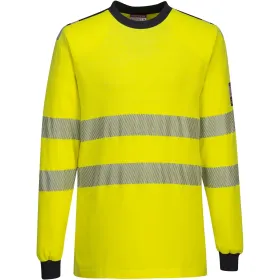 Multinorm Langarmshirt &quot;FR701&quot; WX3 FR gelb/marine, L