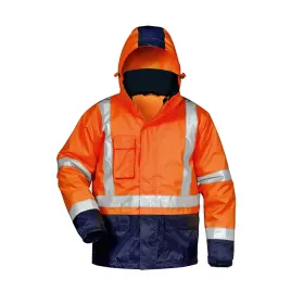 Warnschutz Winterjacke 3in1  M, orange/marine