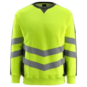 Warnschutz Sweatshirt &quot;WIGTON&quot; Safe Supreme UV-Schutz L, gelb/schwarz