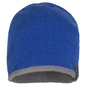 Strickmütze 2-farbig kornblau/zink