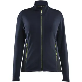 Damen Microfleecejacke &quot;4766&quot; Unite XS, dunkelmarine/gelb