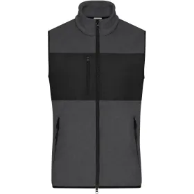Fleeceweste &quot;JN1310&quot; dark-melange/black, XL