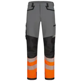 Warnschutz Stretch Bundhose Kl. 1  grau/schwarz/orange, 54