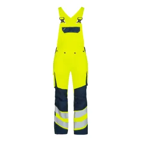 Damen Warnschutz Latzhose &quot;3543-319&quot; Safety Kl. 2 gelb/marine, 36