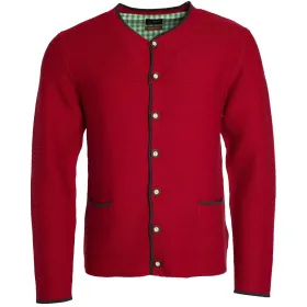 Strickjacke &quot;JN640&quot; - Daiber M, red/anthracite-melange/green
