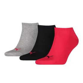 Sneakersocken &quot;UNISEX SNEAKER PLAIN&quot; 3-Pack 43/46, schwarz/rot