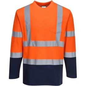 Warnschutz Langarmshirt &quot;S280&quot; Komfort XL, orange/marine