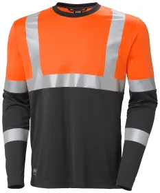 Warnschutz Langarmshirt &quot;ADDVIS&quot; UV-Schutz orange/schwarz, M