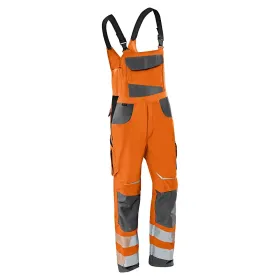 Warnschutz Latzhose &quot;REFLECTIQ&quot; warnorange/anthrazit, 58