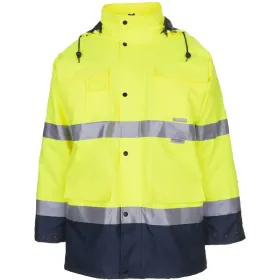 Warnschutz Winter-Parka 2in1 &quot;KONTRAST&quot; L, gelb/marine