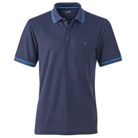 Polo-Shirt &quot;JN702&quot; navy/aqua, M