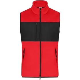 Fleeceweste &quot;JN1310&quot; 3XL, red/black