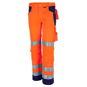 Warnschutz Bundhose „pro Warnschutz mg 245“ orange/marine, 48